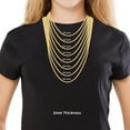 thumbnail image 7 of Sterling Silver and Gold Plated Rope Chain Necklaces and Bracelets - 2.00MM Thick - 22 Inches, 7 of 7