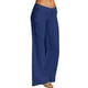 thumbnail image 1 of WILLBEST Pantalones Casuales para Mujer, Cintura Elástica, Cordón Ajustable, Pierna Ancha y Larga, Pantalones Holgados de Moda para Uso Diario. Mediana, 1 of 4