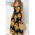 thumbnail image 6 of Women's Smocked Sunflower Print Sleeveless Cami Dress with Breathable Fabric and Easy Fit 95% Polyester 5% Spandex, 6 of 7