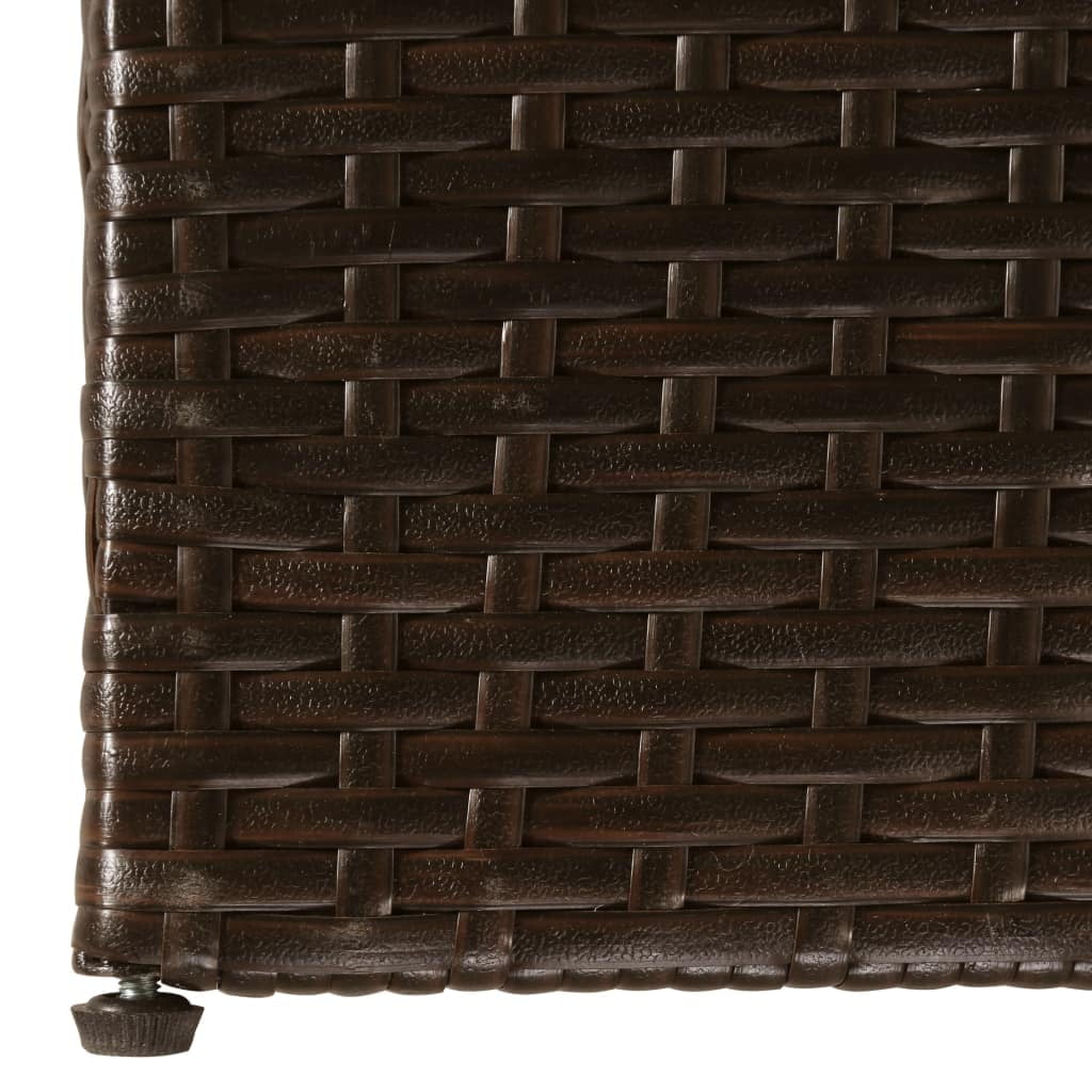 Kepooman 59" Outdoor Patio Rattan Storage Box for Garden Deck, Brown Kepooman 59" Outdoor Patio Rattan Storage Box for Garden Deck, Brown