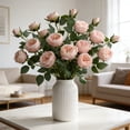 thumbnail image 4 of Real Touch Roses Artificial Flowers Fake Peonies with Long Stem Realistic Faux Peonies Flower for Wedding Party Home Table Centerpieces Decorations, 4 of 5