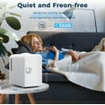 thumbnail image 5 of FREE VILLAGE Mini Fridge,4L/6 Can Makeup Mini Refrigerator Small With Mirror for Bedroom/Car/Dorm/Office,Portable Beverage Cooler with Chiller No Freezer for Wine,Food,Cosmetics,Skin Care - White, 5 of 7