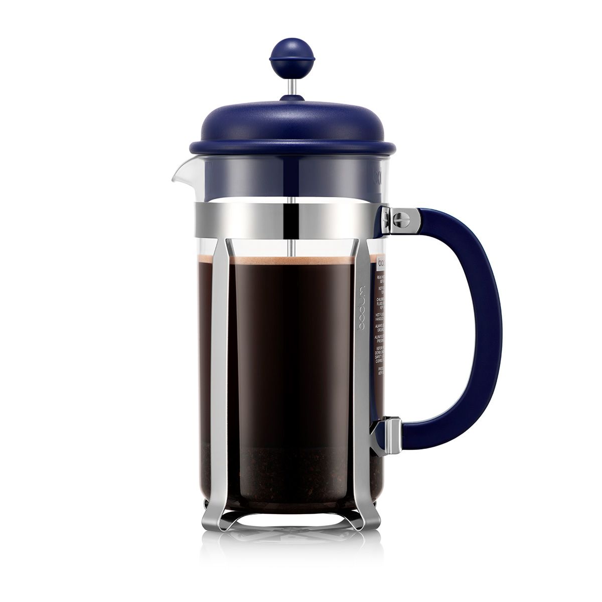 Bodum Caffettiera French Press, BPA Free Plastic Beaker, 34 oz, Midnight Blue
