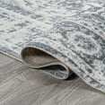 thumbnail image 5 of JONATHAN Y WASHABLE 5 x 8 Area Rug, Keesha Bold Distressed Medallion - Cream/Blue, WSH316B-5, 5 of 9