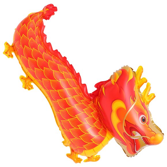 OUNONA 1Pack Chinese Balloons Red Aluminum Foil Festival Atmosphere Families Lunar New Year Celebrations