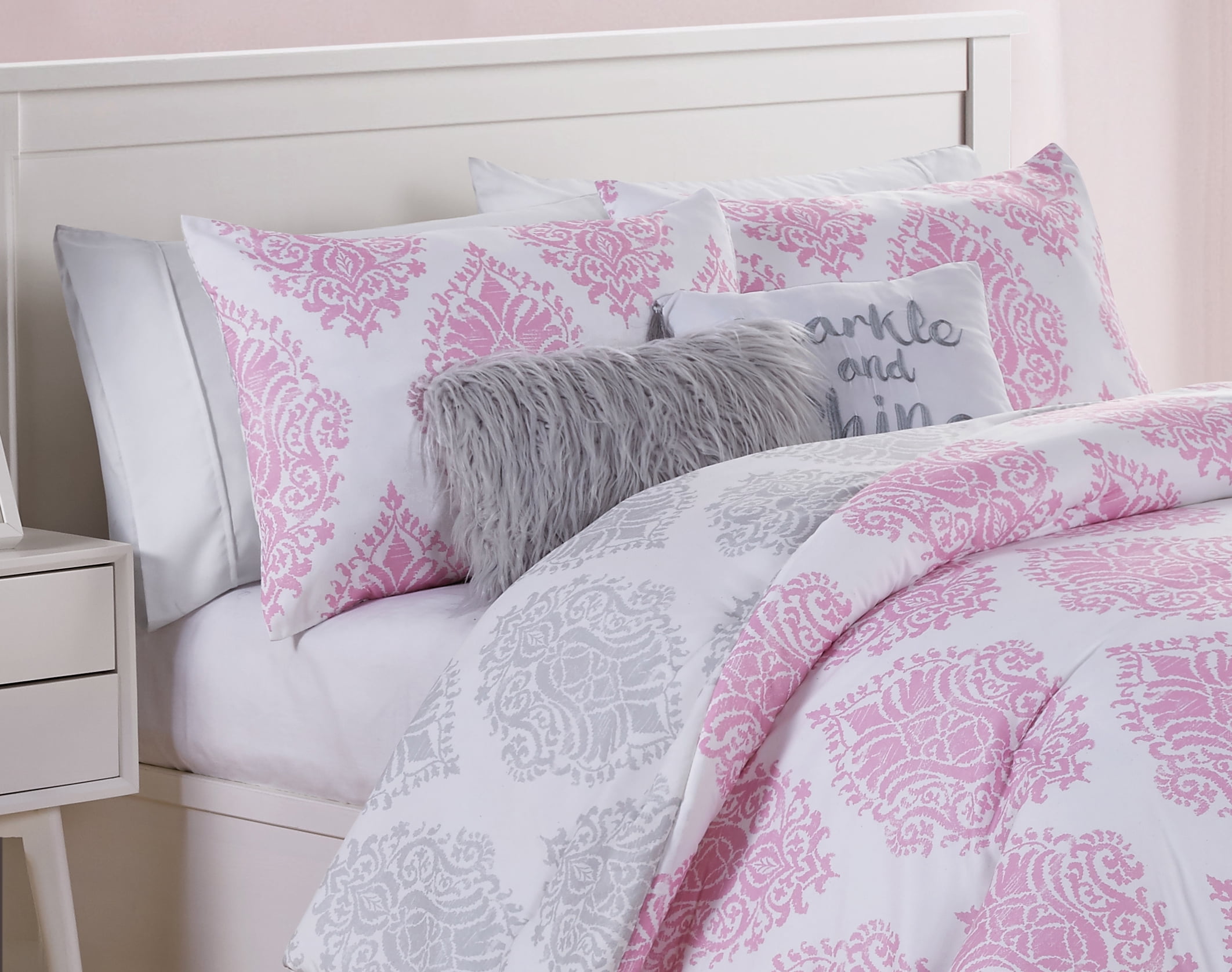 Vcny Home Love The Little Things Damask Bedding Comforter Set