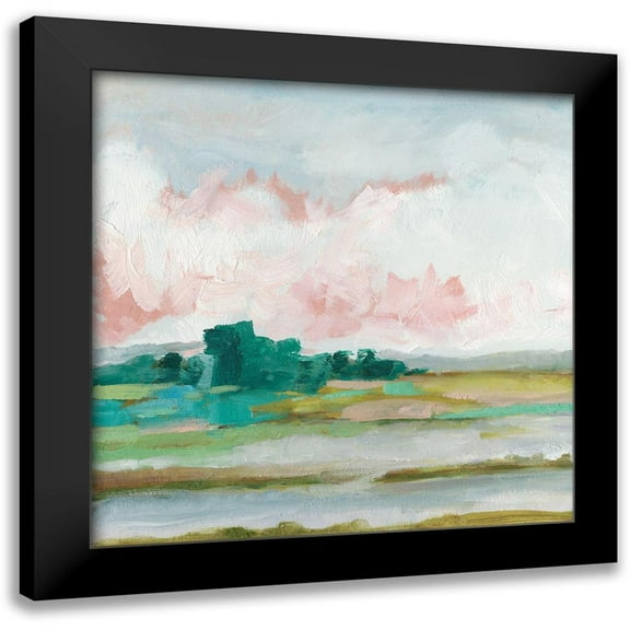 Harper, Ethan 12x12 Black Modern Framed Museum Art Print Titled - Pink Marsh II