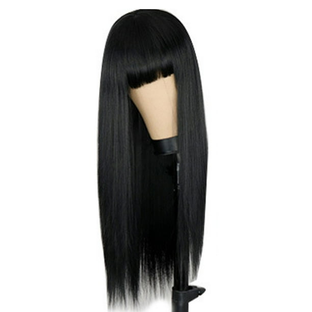 Pelucas para mujer, pelucas largas y rectas, peluca de pelo suave para Cosplay, pelucas largas y rectas para mujer, materiales ecológicos