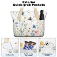 thumbnail image 2 of Tote Bag for Women - Pioneer Flower Shoulder Bag - Large Utility Work Duffle Bag with Zipper Handbag for Travel, Work, Sprots, 2 of 5