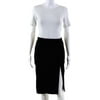 Pre-owned|Escada Women's Wool Blend Front Slit Pencil Skirt Black Size DE. 34