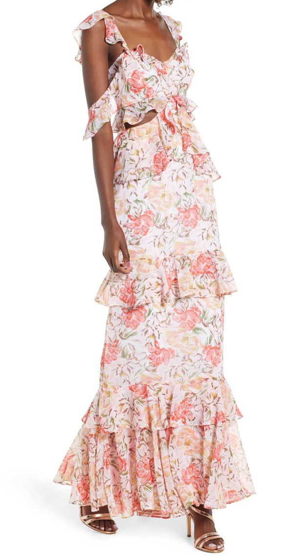wayf floral maxi dress