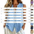 thumbnail image 3 of Women's Tank Tops 2026 Fashion Sleeveless Vest Cotton Linen Button Down Vests Summer Undershirts Camisole for Women, 3 of 8