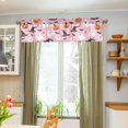 thumbnail image 3 of Yayeee Kitchen Valance Rod Pocket 54" x 18" Living Room Window Curtain, Pink Halloween Ghosts, 3 of 6