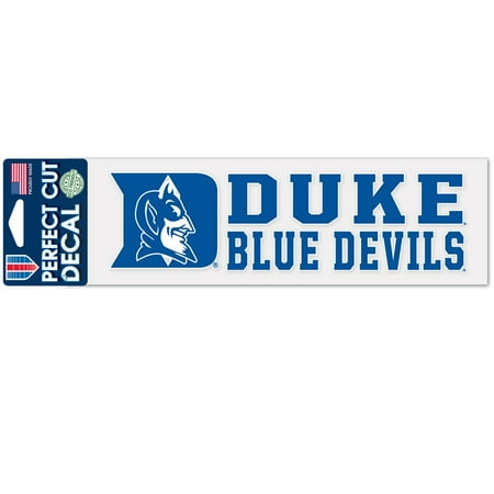 - Duke Blue Devils Official NCAA 3 inch x 10 inch Perfect Cut Car Decal by WinCraft