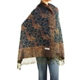 thumbnail image 3 of Falari Women's Pashmina Reversible Paisley Woven Shawl, 3 of 3
