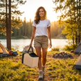 thumbnail image 6 of Insulated Cooler Lunch Tote Large Thermal Bag with Bottle Holders for Office Picnic Camping Outdoor Travel, 6 of 7