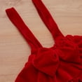 thumbnail image 6 of Douhoow Valentine's Day Baby Girl Clothes Set Infant Ribbed Ruffles Romper Red Suspender Shorts, 6 of 8