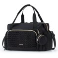 thumbnail image 1 of MIAISHUVO Negro Bolsa para Pa&ntilde;ales de Viaje de Gran Capacidad, Pa&ntilde;alera Impermeable Multifuncional con Asas Largas Bolsillos Extra&iacute;bles y Estuche para Chupete, Ideal M, 1 of 6