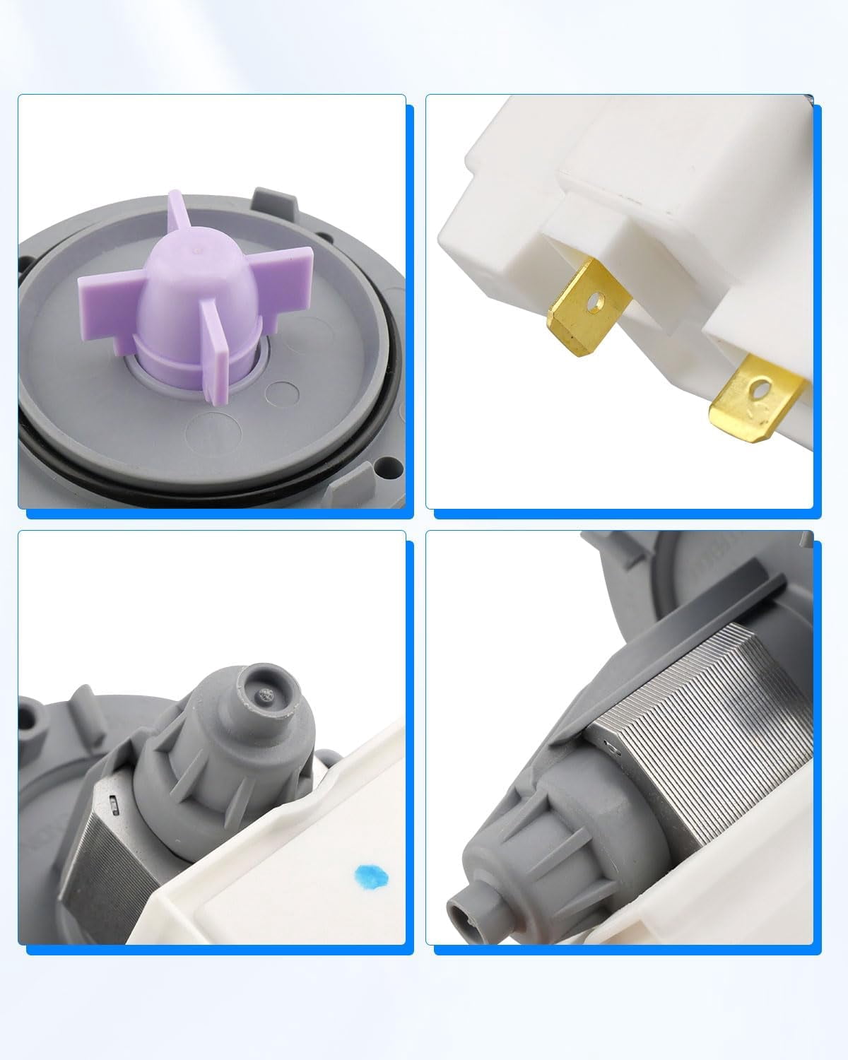 M120-2 EAU61383503 Washer Water Pump Compatible with L.G Ken-more Ken-more Elite, Replace 4681EA2001S EAU62263303 4681EA2001C 4681EA2001V 4681EA2002D LP3503 AP5620091 PS3652448