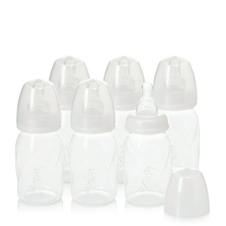 Evenflo Feeding Vented+ BPA-Free Polypropylene Baby Bottles - 4oz, Clear, 6ct