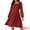 Wine Red, variant on DARING DIVA Long Sleeve Square Neck Dress S Wine Red