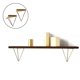 thumbnail image 5 of Soportes de estantería de Metal dorado Macarena decorativos de pared flotante, 5 of 7