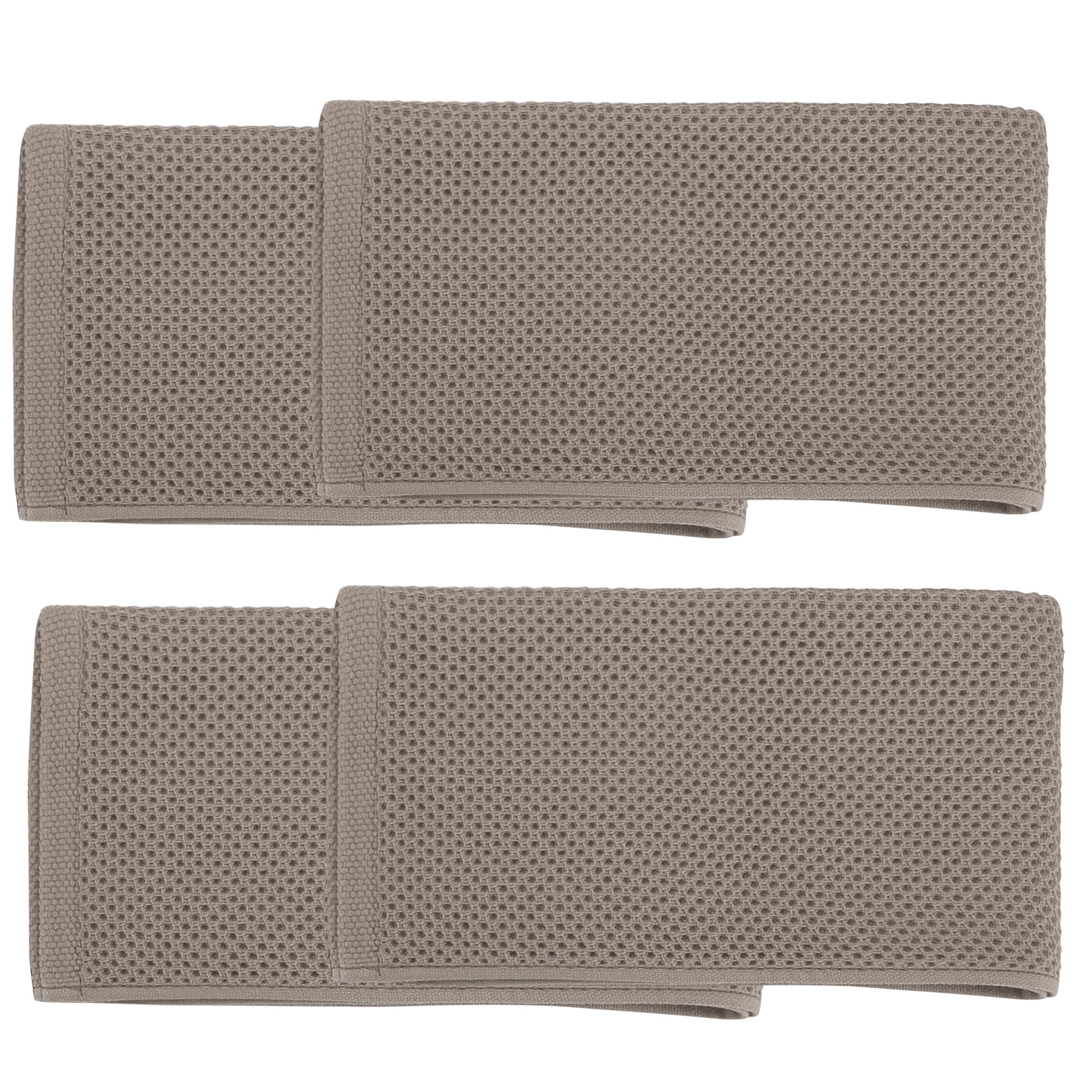 Unique Bargains 4-Pack Soft Absorbent Cotton Kitchen Towels, 13" x 27" Brown