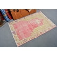thumbnail image 3 of Vintage Rug, Turkish Prayer Rug, Small Rugs, Antique Rug, Rugs For Gift, 3.1x4.6 ft Pink Rug, Anatolian Rugs, Handmade Wool Rug, 13394, 3 of 10