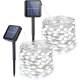 thumbnail image 1 of Luces de cuerda solares [2 paquetes] cada 32 pies 100 luces de hadas solares al aire libre impermeables luces de cuerda decoración jardín patio árbol boda fiesta Afortunado Sencillez, 1 of 5