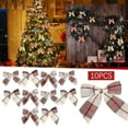 thumbnail image 2 of SUSHANG 10PCS Christmas Bows Fabric Tree Garland Accessories Lightweight Versatile Decoration for Trees Tables Wreaths Festive Charm Various Styles Perfect for Parties Home Holiday Decor Great Gift, 2 of 9
