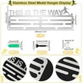thumbnail image 3 of Medal Hanger Display Rack Stainless Steel Medal Holder for Sports Personalized Award Ribbon Organizer Wall Mounted Award Metal Holder for Running Softball Dance Gymnastics, 3 of 9