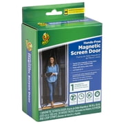 (4 pack) Duck Brand 86 in. x 39 in. Hands-Free Magnetic Mesh Screen Door