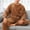 Khaki, variant on Men's 2PC Fleece Lined Pajamas Sets Long Sleeve Crewneck Pullover Top Elastic Waist Solid Cuffed Joggers Sleepwear Suit Red XL