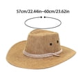 thumbnail image 2 of Women Baseball CapMen'S Classic Western Hat With Leather And Metal Embellishments Brown Cowboy Hat for Outdoor And Casual Wear, 2 of 3