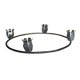 thumbnail image 2 of Candelabro cónico redondo para decoración de mesa, centros de mesa de comedor decorativos con 4 ramas para recepción de boda, duradero Negro, 2 of 9
