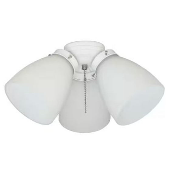 Hampton Bay 3-Light White Ceiling Fan Shades LED Light Kit