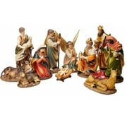 Faithful Treasure 12 inch Tall 11-Piece Set of Large Christmas Nativity Scene Figurines