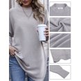 thumbnail image 3 of Purcoar Women Turtleneck Long Sleeve Knit Pullover Sweater Dress, 3 of 9