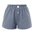thumbnail image 4 of WAYUTE Women's Shorts Plaid Print with Button Front Stretchy Lightweight Elastic Waist Shorts Casual Loose Fit Summer Outdoor, 4 of 4