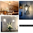 thumbnail image 7 of Farmhouse Pendant Lighting, Outdoor Swag Lamp with Plug in Cord and On/Off Dimmer Switch, Hanging Light Fixture with Clear Glass Lampshade for Dining Room Bedroom Foyer Hallway Kitchen Island, 7 of 7