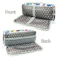 thumbnail image 3 of Wrapables Large Capacity Pencil Case, 3 Compartment Pencil Pouch for Stationery Pens, Macarons, 3 of 6