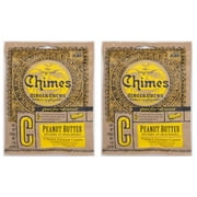 Chimes Ginger Chews, Ginger Candy, Peanut Butter, 5 Oz, (2 Pack)