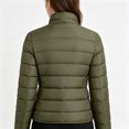 thumbnail image 3 of Smsaxvxz Women's Puffer Jacket Casual Quilted Packable Lightweight Zip Up Coats Long Sleeve Windproof Winter Warm Outerwear Army Green L, 3 of 6
