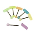 thumbnail image 1 of 6Pcs Capsule Tongue Rings Fashion Accessories Practical Professional with Ball, 1 of 6