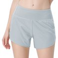 thumbnail image 1 of Pantalones cortos para correr para mujer, pantalones cortos de yoga de entrenamiento atlético de secado rápido de talle alto con bolsillo trasero con cremallera, 1 of 5