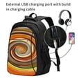 thumbnail image 2 of Wukai Colorful Swirl Travel Laptop Backpack: Business Water-Resistant Bag with USB Charging Port, Ideal College Backpack for Men & Women, 2 of 6