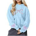 thumbnail image 4 of Nmnitkp Hoodies Y2k Oversized Graphic Hoodies Aesthetic 90s Crewneck Sweatshirt Long Sleeve Pullover Tops Light Blue,2XL, 4 of 5