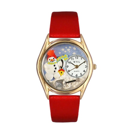 Christmas Snowman Watch Small Gold Style
