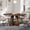 Dark Brown, variant on Round Conference Table for 4-6 People, Wooden Meeting Room Table with Thicken Tabletop and Wood Base, Marbled Wood