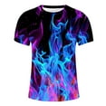 thumbnail image 4 of Njoeus Graphic Tees Men, Mens Undershirts Shirts for Men Cool 3D Flame Print Funny Graphic Tee Shirt Summer Casual Short Sleeve Shirts Tops Workout Tops On Clearance, 4 of 5
